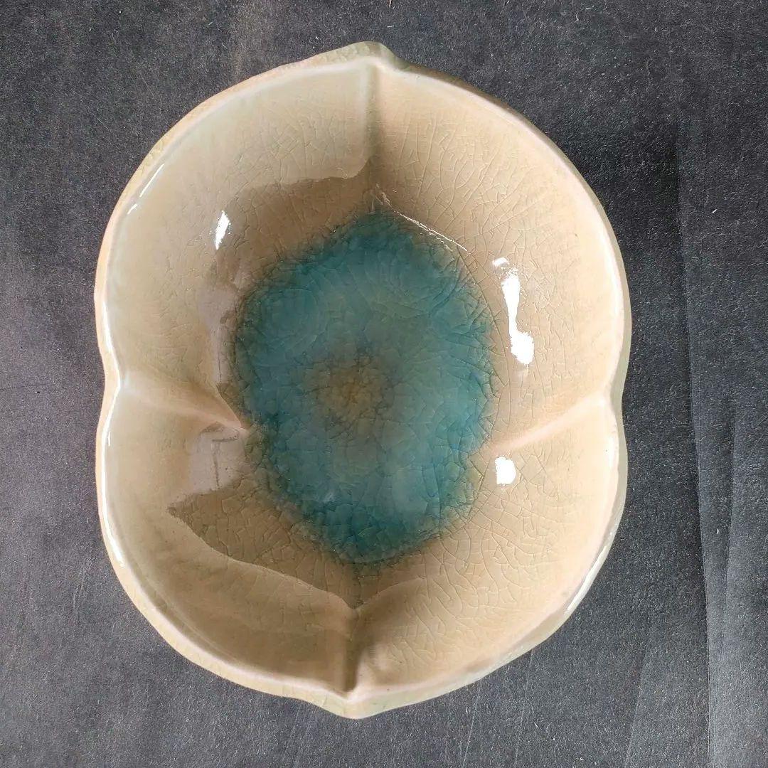 C2-3/九波窯/渡部輝人造/灰釉5客/共箱/小鉢/小皿/銘々皿/懐石道具 C2-3/九波窯/渡部輝人造/灰釉5客/共箱/小鉢/小皿/