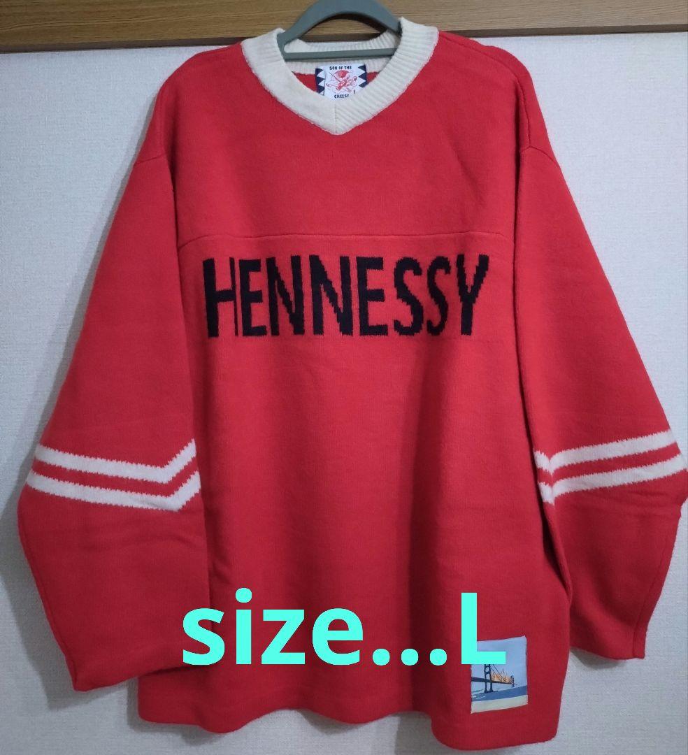 サノバチーズ　ヘネシー　フットボール　ニット　レッド　2025AW
