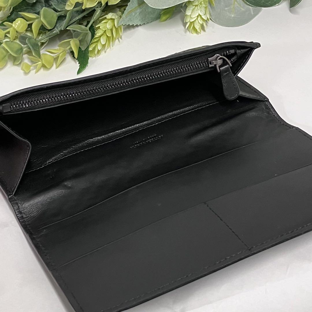 BOTTEGA VENETA イントレチャート 長財布 黒