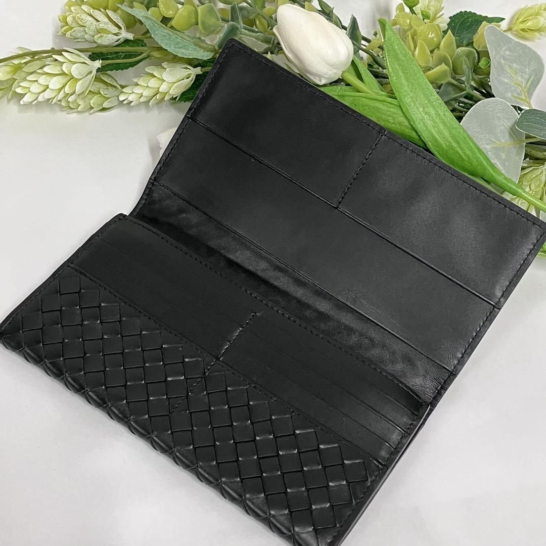 BOTTEGA VENETA イントレチャート 長財布 黒