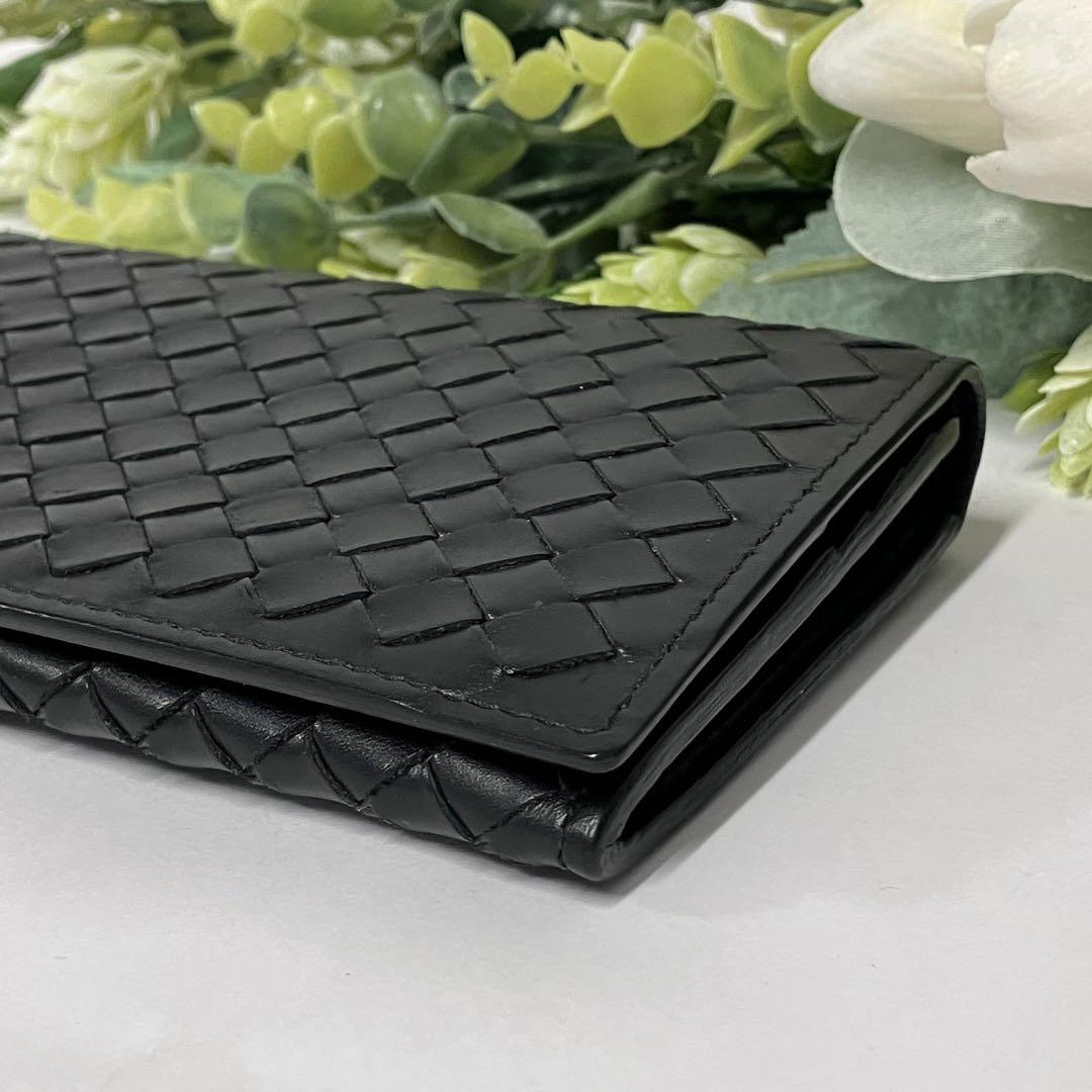 BOTTEGA VENETA イントレチャート 長財布 黒