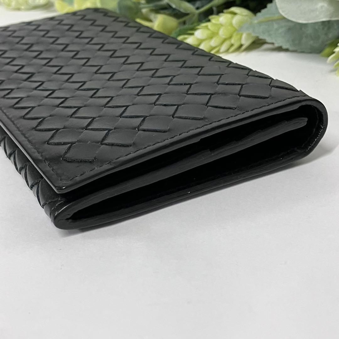 BOTTEGA VENETA イントレチャート 長財布 黒