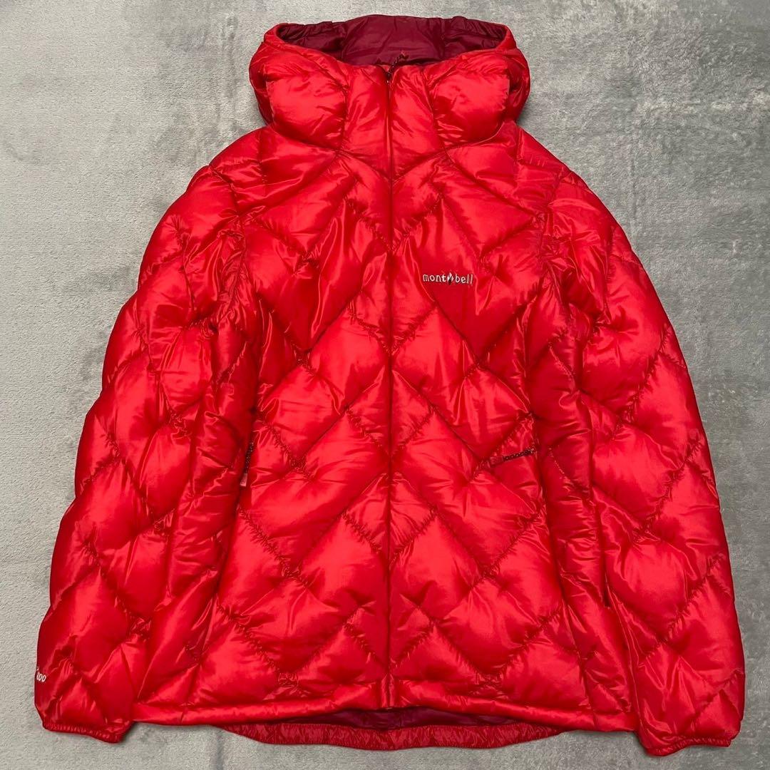 Mサイズ★モンベル ライトアルパインダウンパーカ ジャケット キルティング 赤 US アルパインライトダウン ジャケット Men's｜モンベル