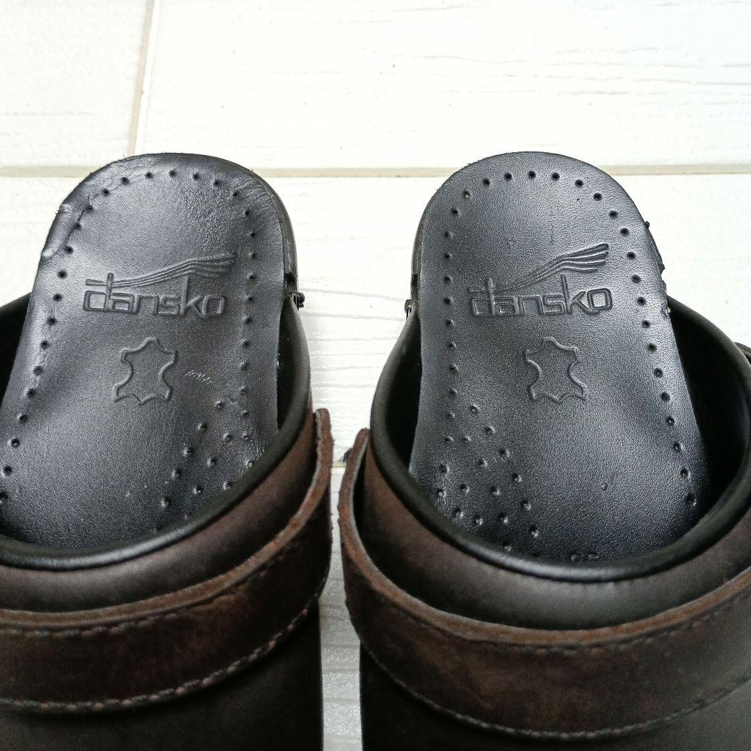 美品dansko ダークブラウンイングリット クロッグサンダル サボサンダル dansko｜ダンスコ Ingrid イングリッド 2WAYクロッグス サボ