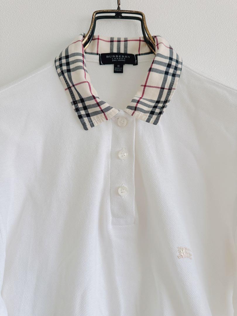 BURBERRY ホワイト ポロシャツ Sサイズ - メルカリ
