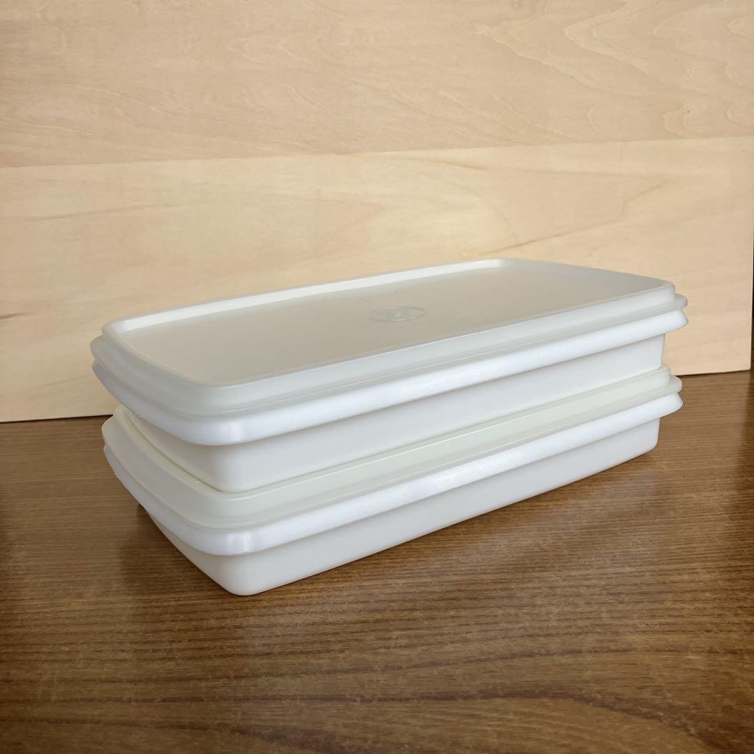 タッパウェアー長方形2個中古品