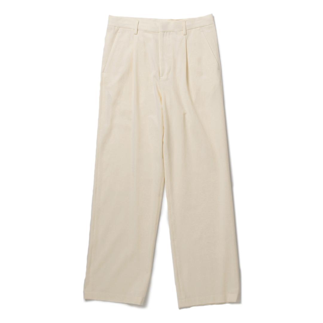 新品 HARD TWIST COTTON SILK VIYELLA SLACKS