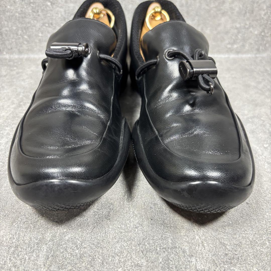 お歳暮 美品】PRADA SPORTS スリッポン 37 スクエア レザースニーカー 靴