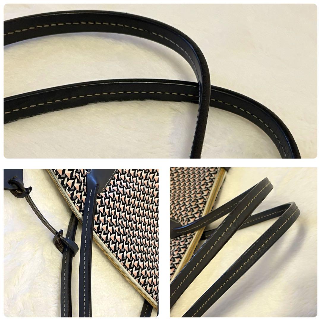 美品✨　ロベルタピエリ TATAMIトートバッグ ピンク グレー ショルダー