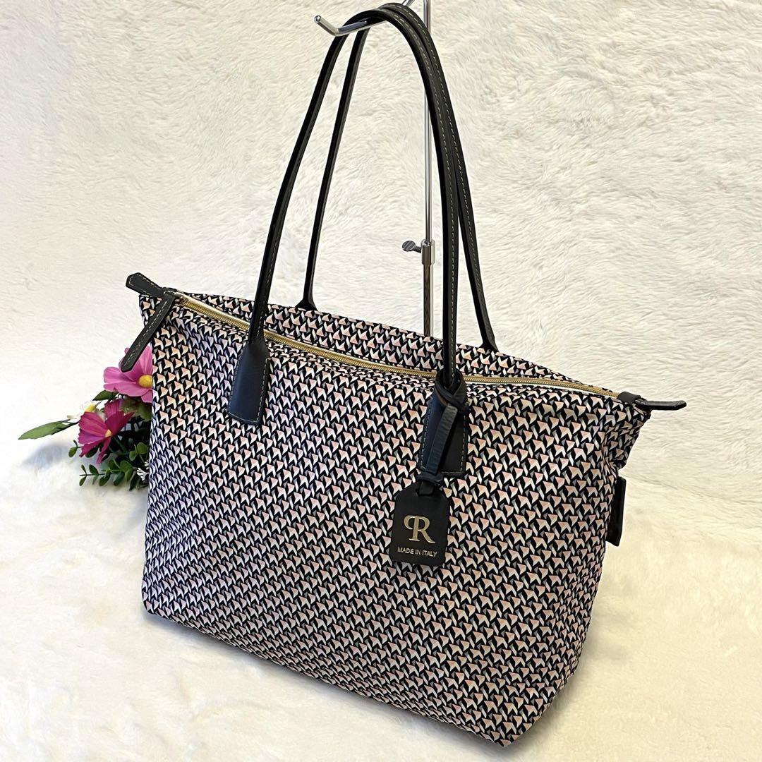 美品✨　ロベルタピエリ TATAMIトートバッグ ピンク グレー ショルダー