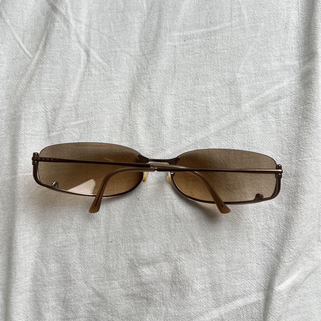 小物 archive PRADA halfrim sunglasses brown archive PRADA halfrim sunglasses brown
