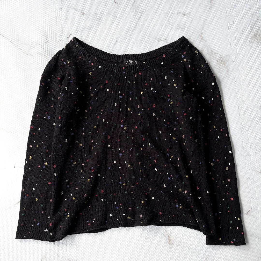 ✨大人気✨ステューシー　黒　セーターM mdprevattcaulkingandwaterproofing.com