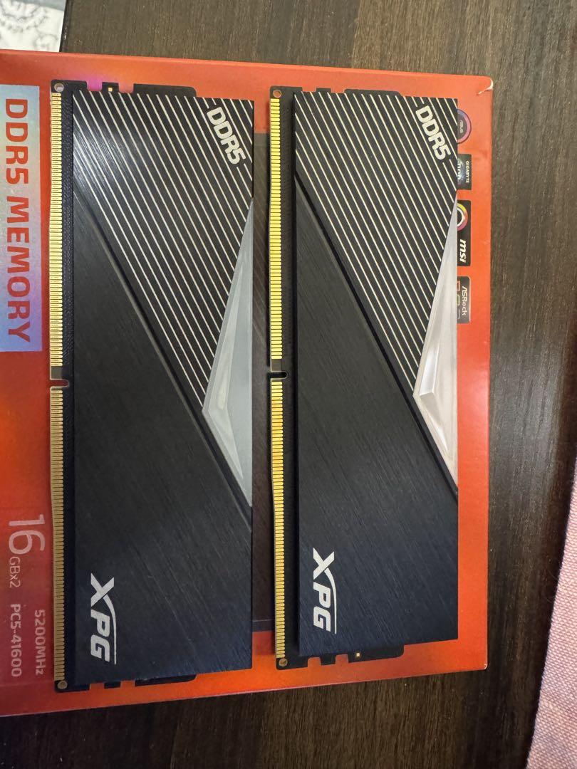 メモリー XPG DDR5-41600 5200mhz LED 32GB
