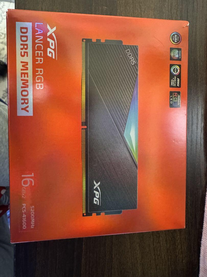 メモリー XPG DDR5-41600 5200mhz LED 32GB