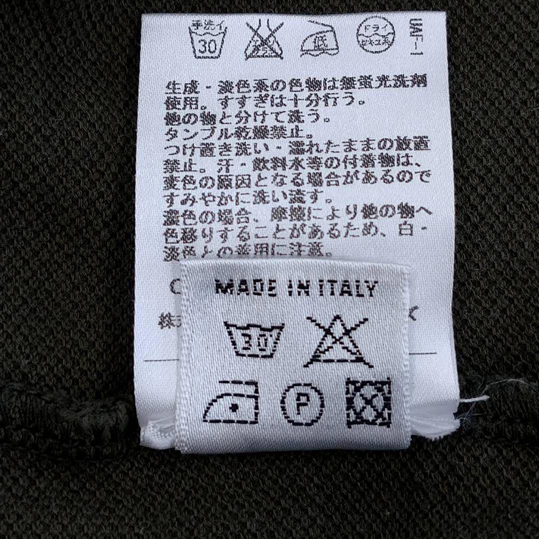 Cruciani ポロシャツ 半袖 無地 コットン カジュアル オリーブ カーキ 画像10
