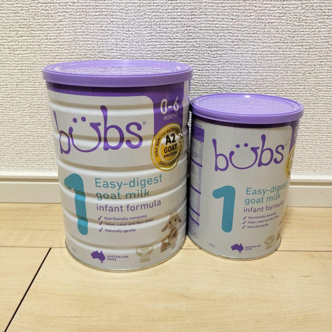 【小缶400g】バブズ　bubs　ヤギミルク　0-6ヶ月　ゴートミルク1　2缶ミルク