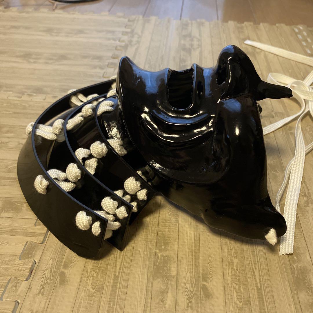 着用可能】手作り 武具 鎧兜 甲冑 等身大 半頬 面頬 mempo mask