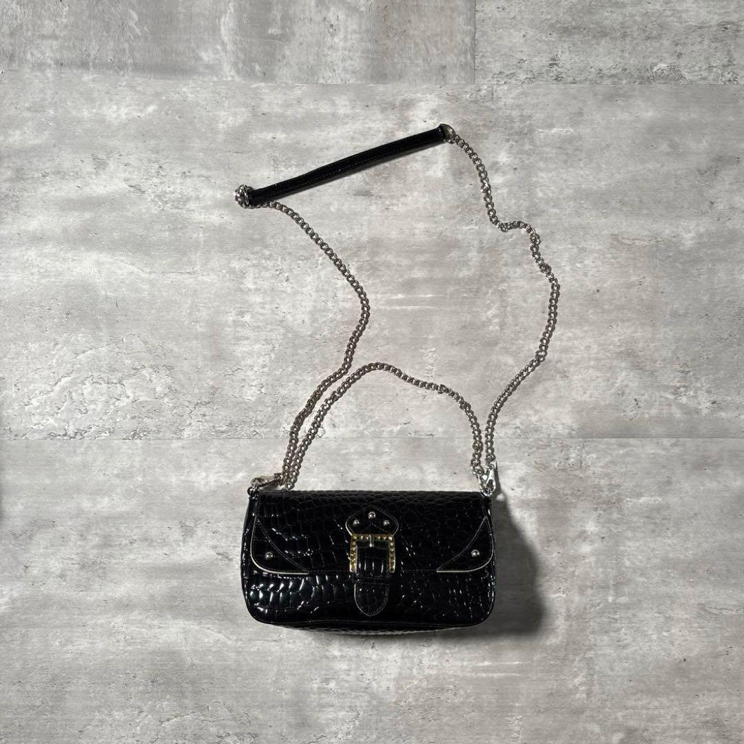 【00s_Archive】EnamelCrocoShoulderBag平成ギャル