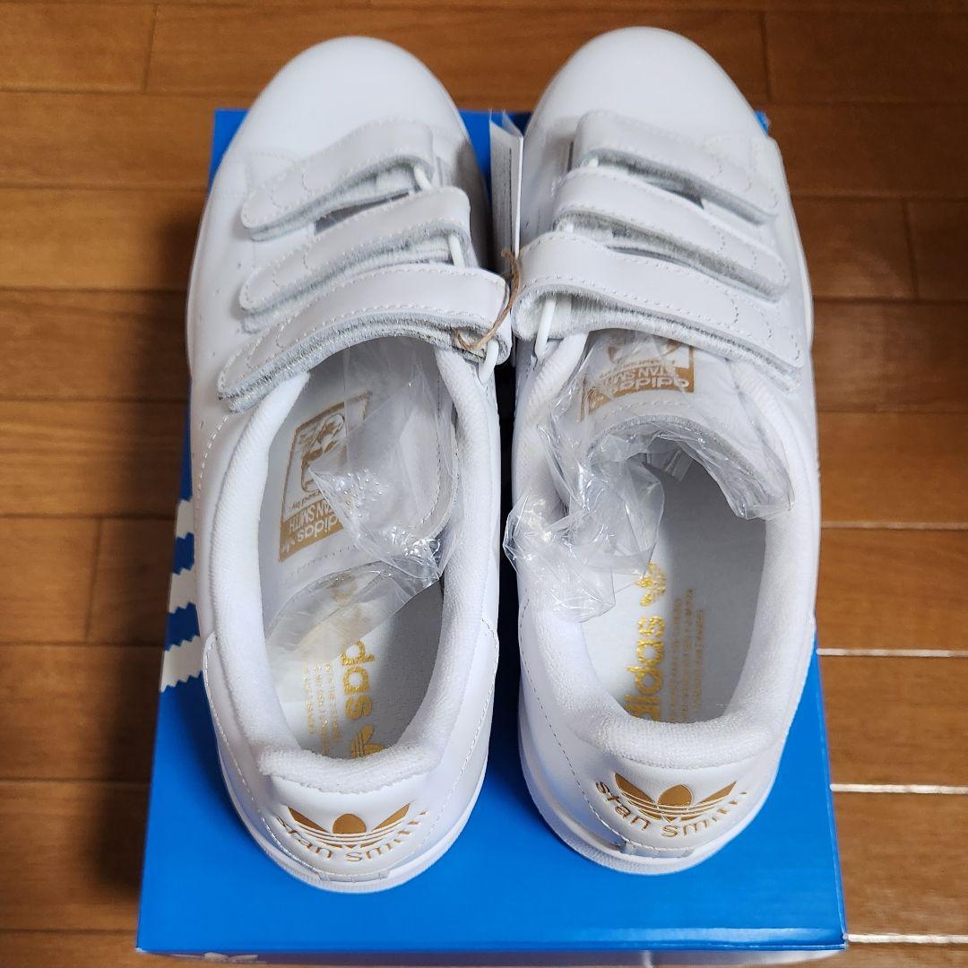 【新品未使用】adidas スタンスミスCF ベルクロ ホワイト×ゴールド 新品・未使用】23 5cm スタンスミスCF ベルクロ アディダス