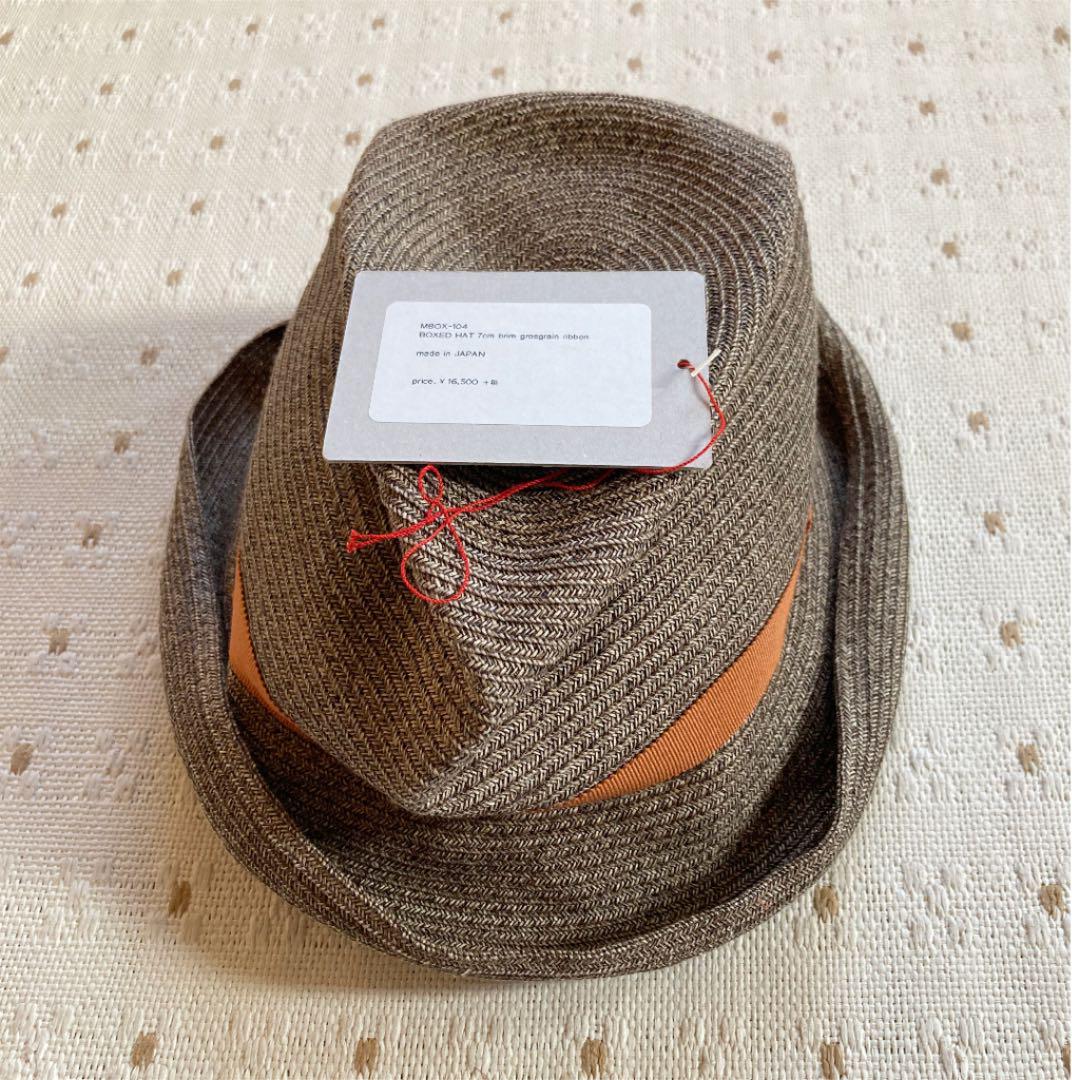 mature ha. マチュアーハ BOXEDHAT 7cm brim mature ha.(マチュアーハ) BOXED HAT 7cm brim grosgrain ribbon