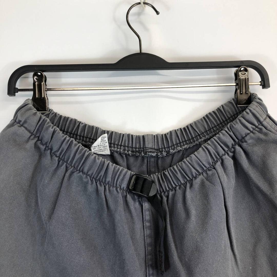 90s USA製 グラミチ コットンハーフパンツ カーゴポケット グレー系 L