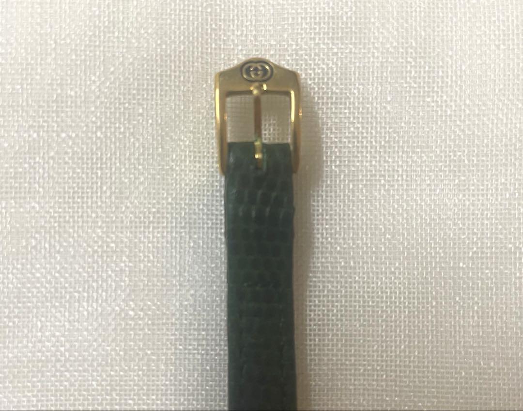 GUCCI グッチ シェリーラインベゼル QZ 白✕グリーン文字盤 腕時計
