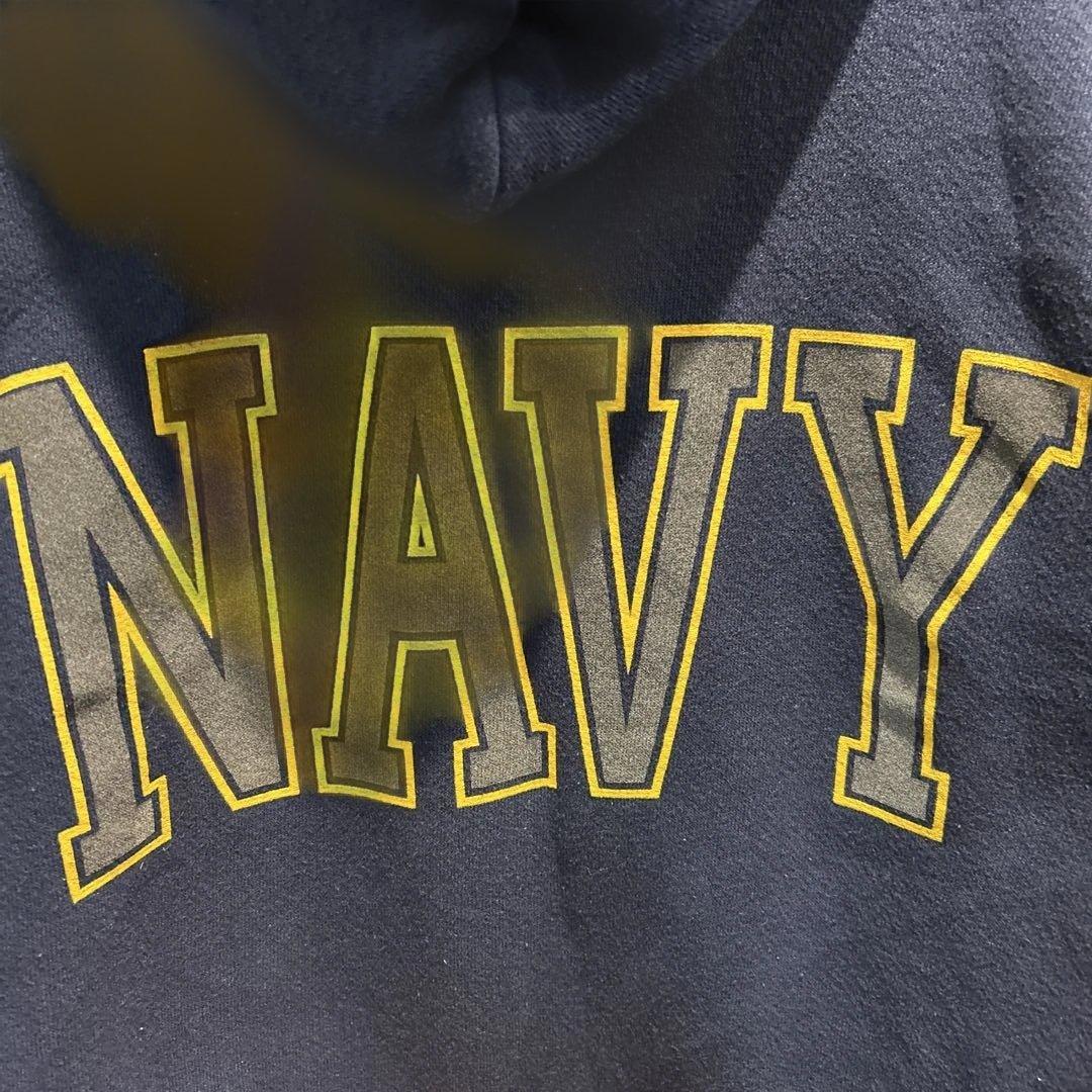 #658 NAVY パーカー　united states ネイビー　Mサイズ