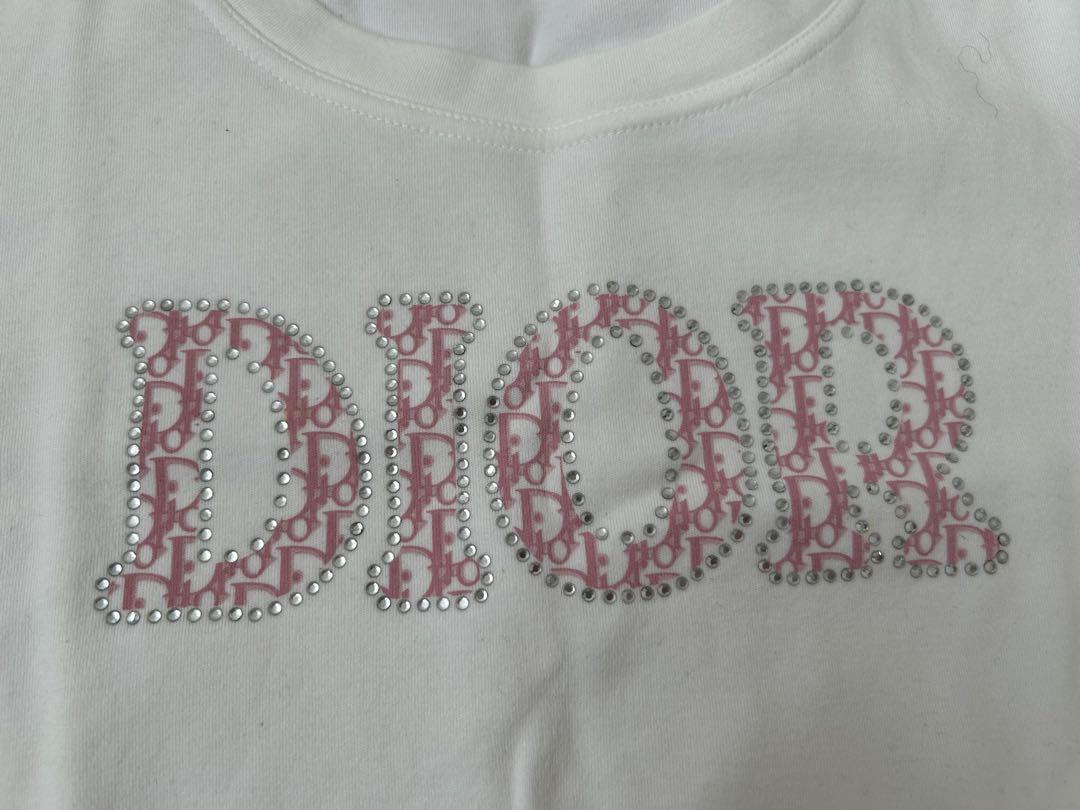 Dior ロゴ ストーン付き Tシャツ