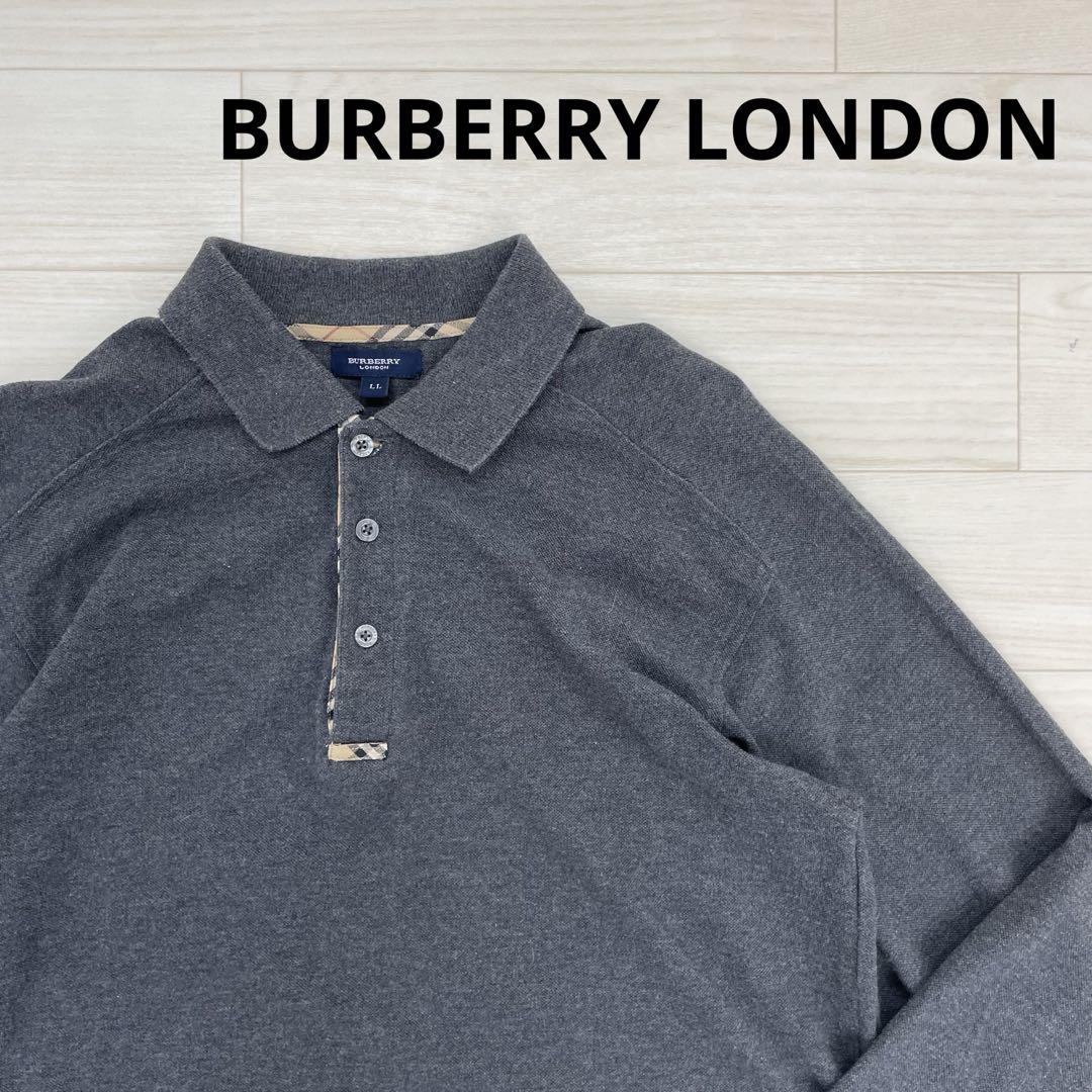 BURBERRY LONDON バーバリーロンドン コットン 長袖ポロシャツ
