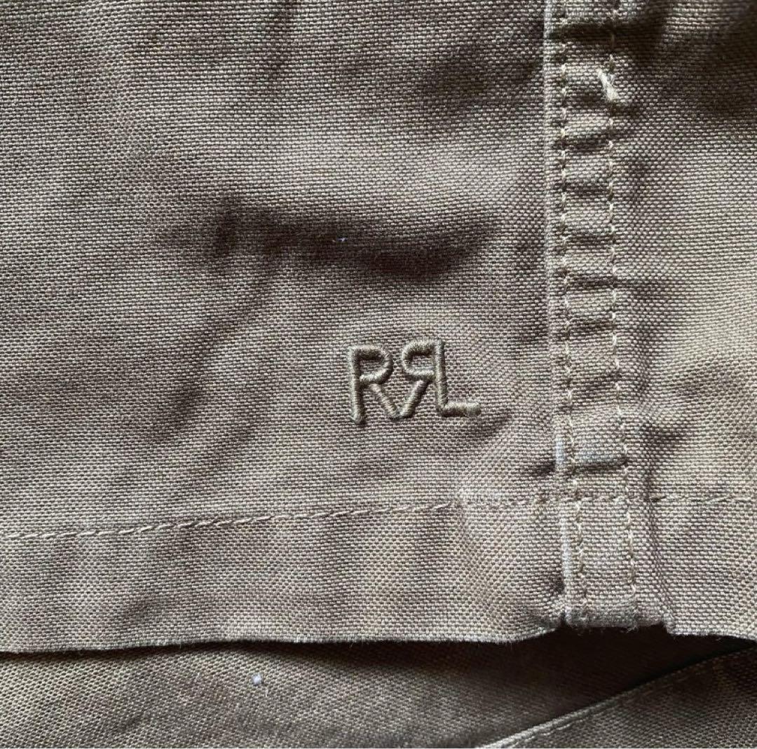 美品 RRL オリーブ色 ボタン付きシャツジャケット