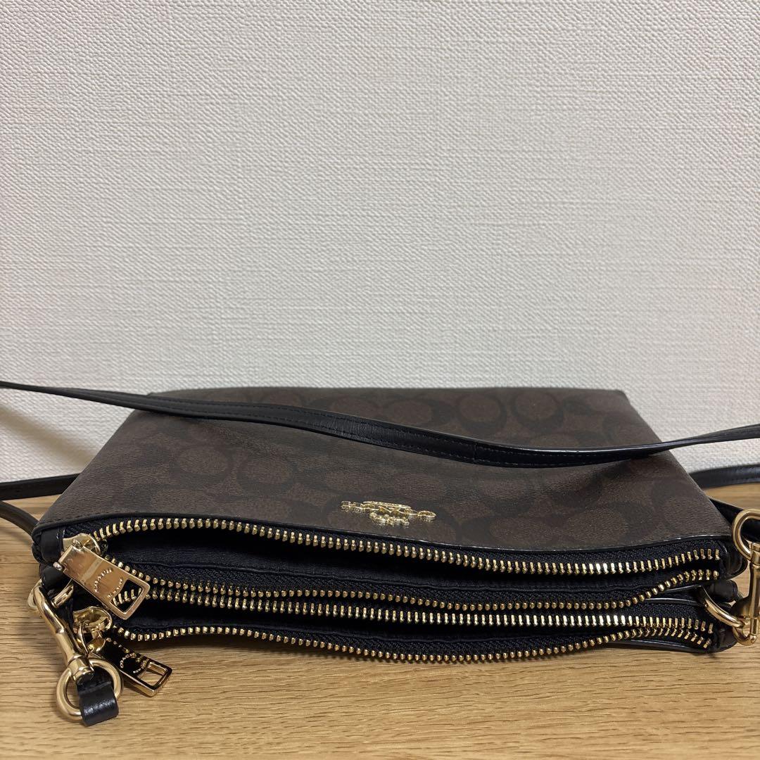 最終価格　Coach メッセンジャーバッグ ブラウン/ブラック COACH ブラック メッセンジャーバッグ