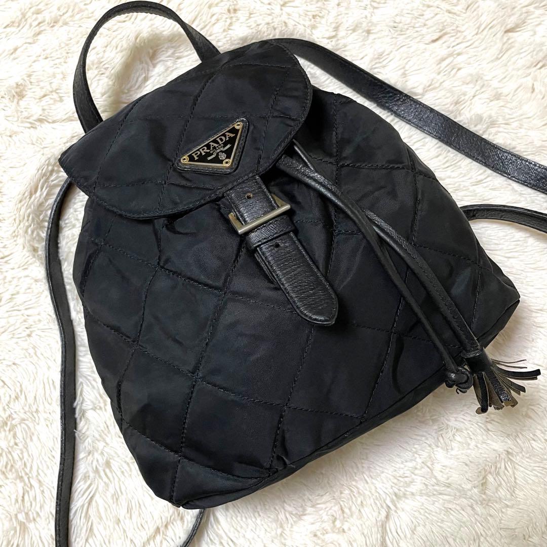 日本最大級日本最大級超美品 PRADA プラダ キルティング ナイロン
