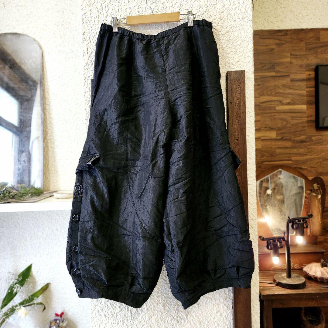 レディースフリー エイココンドウ ワイドパンツ バルーンパンツ 黒 カーゴパンツ