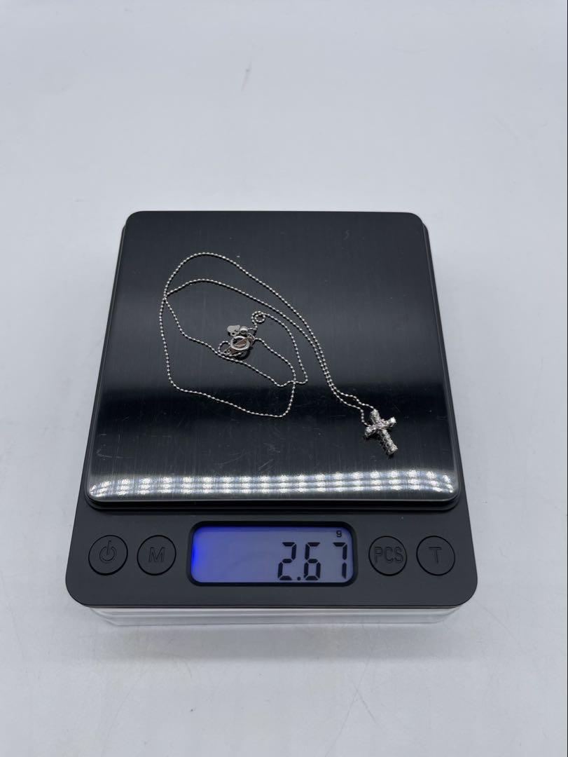 pt900 pt850 ダイヤ ネックレス 2.67g 鑑定書 保証書 付