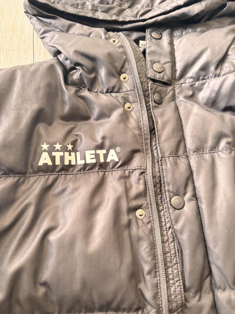 ATHLETA 黒 ベンチコート フード付き
