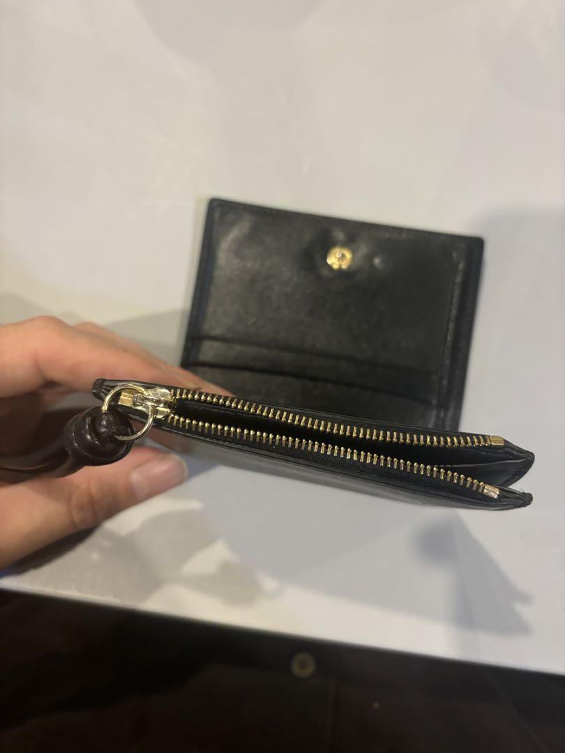 JIL SANDER ブラックレザー 二つ折り財布