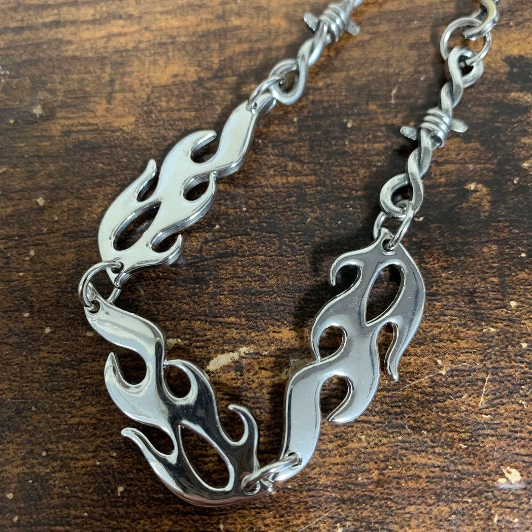 メンズ ネックレス シルバー925 フレイム ハンドメイド ストリート