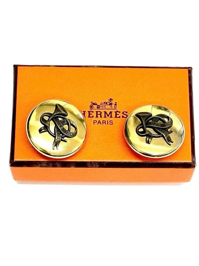 正規品HERMESホルンイヤリング