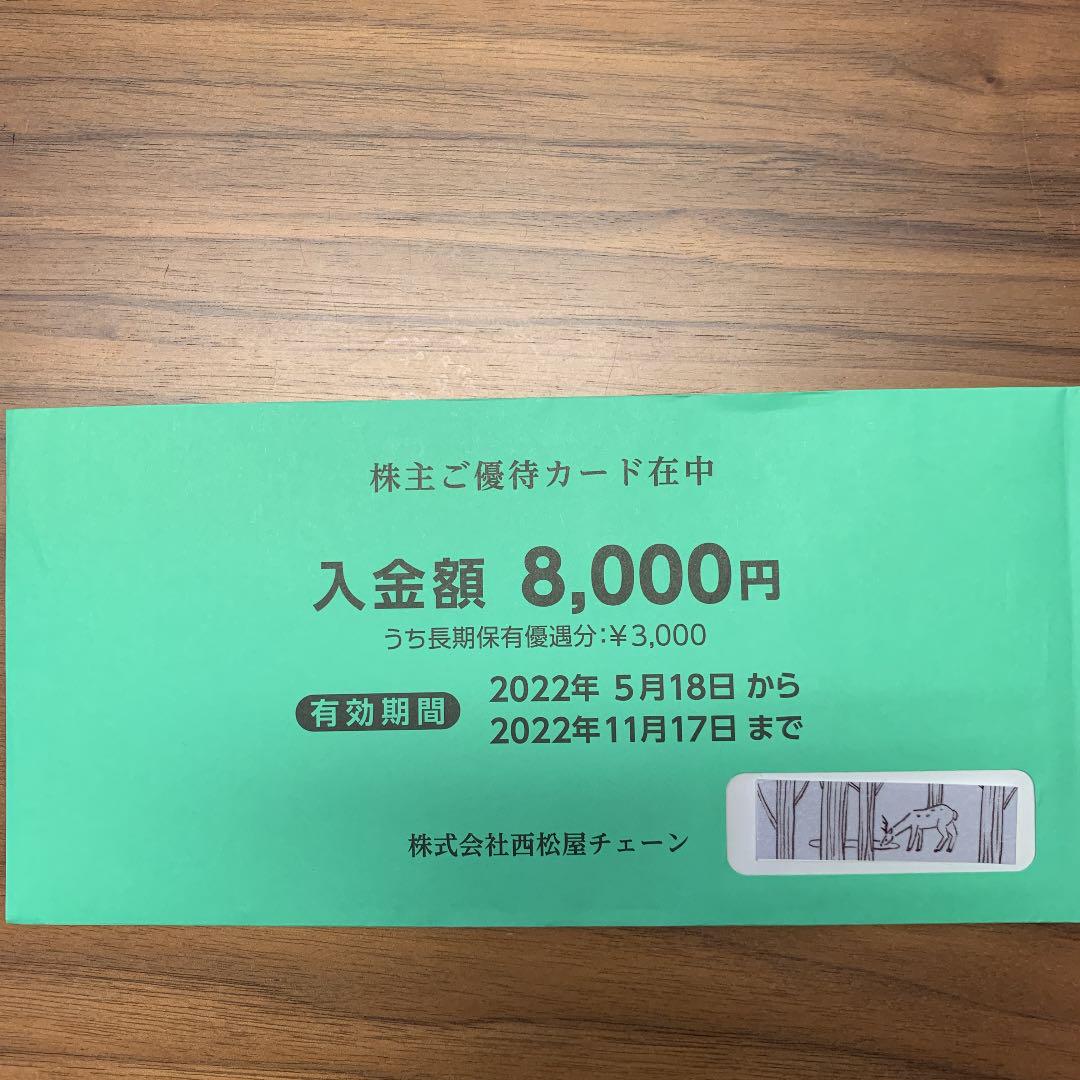 西松屋 株主優待券 優待カード(8000円分) - www.vladahbz.com アウトレット割引品 西松屋株主優待カード16000円分(8000円×2枚セット) ショッピング