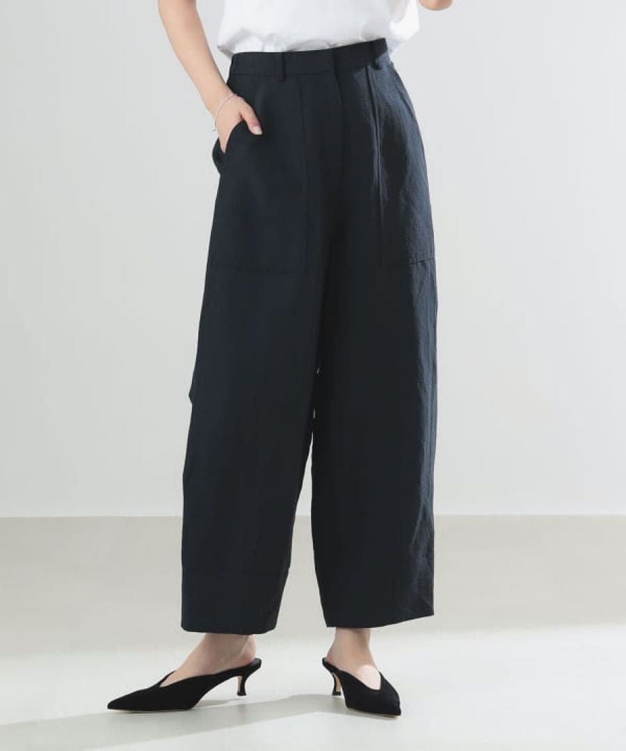 2025新作　BEAMS AK+1 ベイカー バレルパンツ　ネイビー　38