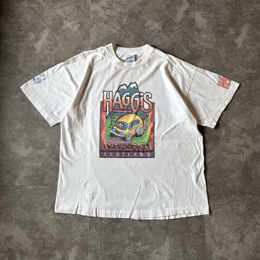 90s シングルステッチ アート バックパッカー Tシャツ