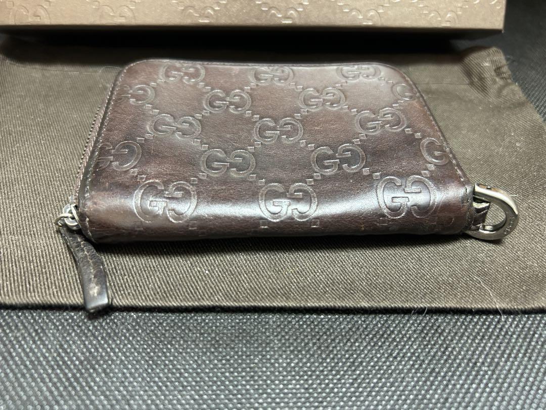 新品同様‼️ GUCCI  グッチ　財布　小銭入れ　パスケース　シマレザー