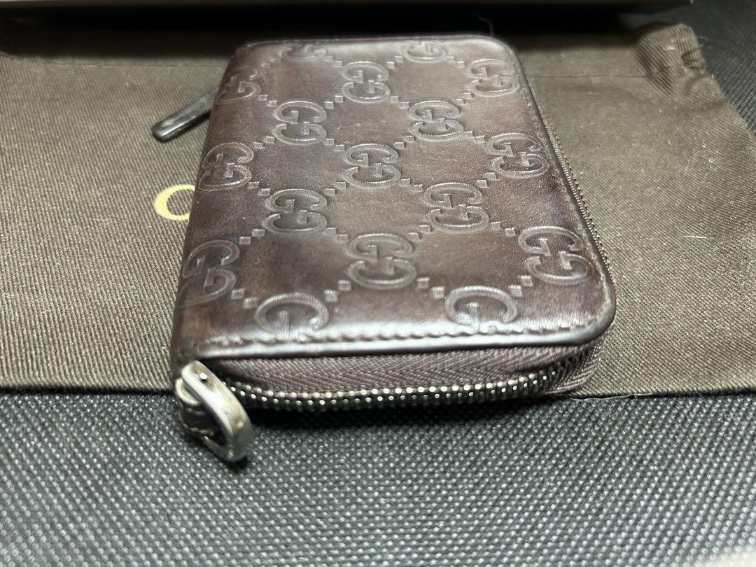 新品同様‼️ GUCCI  グッチ　財布　小銭入れ　パスケース　シマレザー