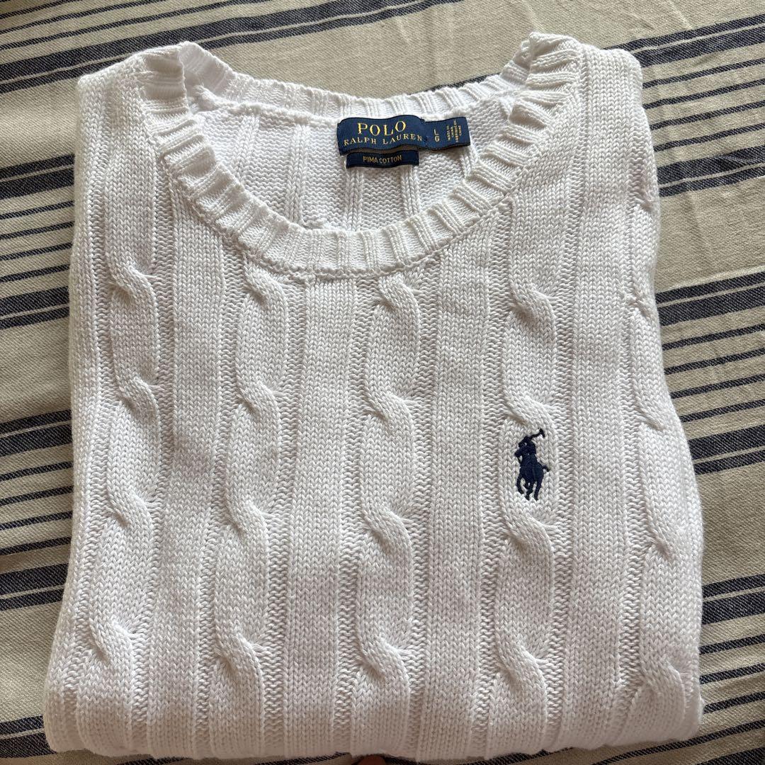 限定価格Polo Ralph Lauren 半袖ケーブルニットセーター LG