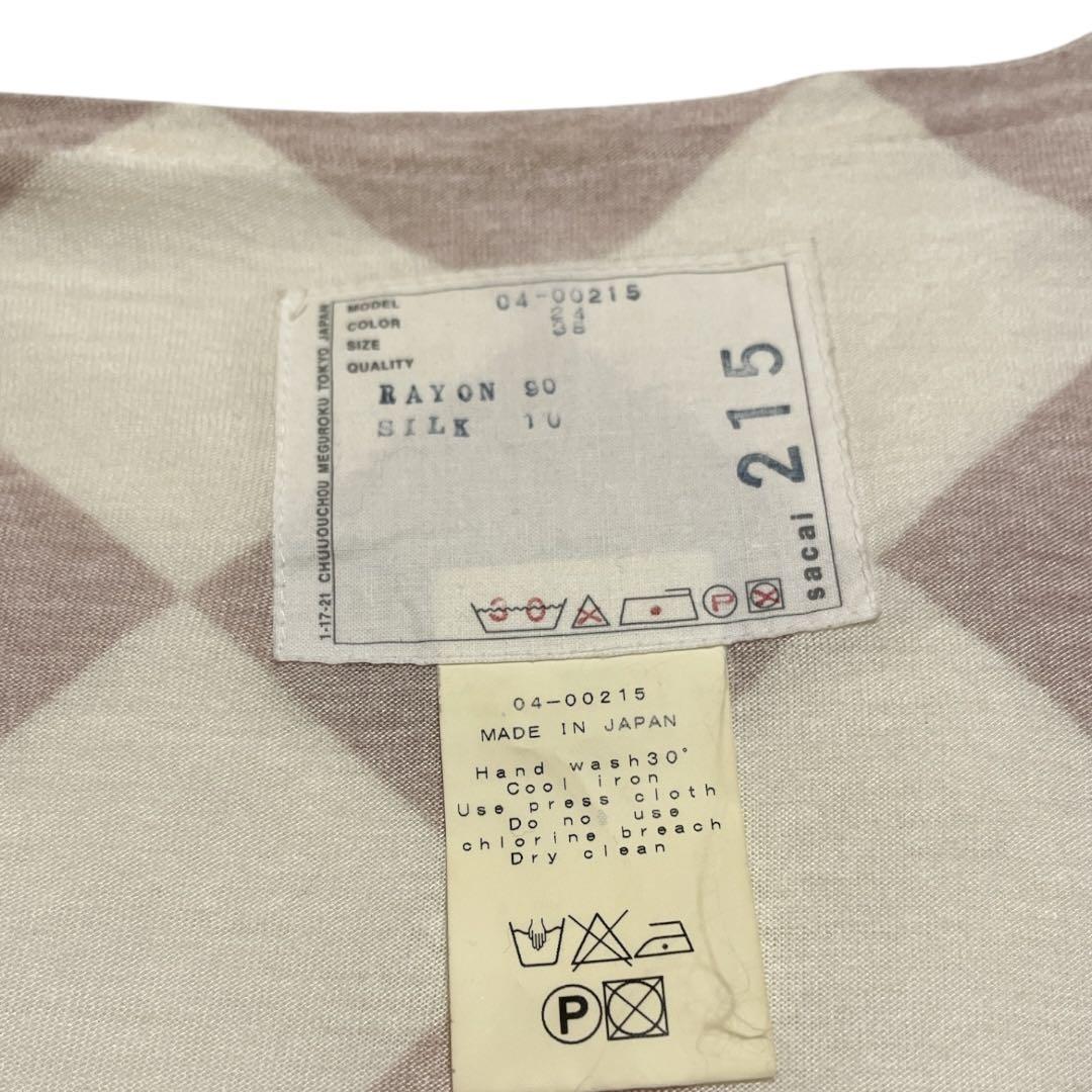 Sacai シルク混 半袖トップス