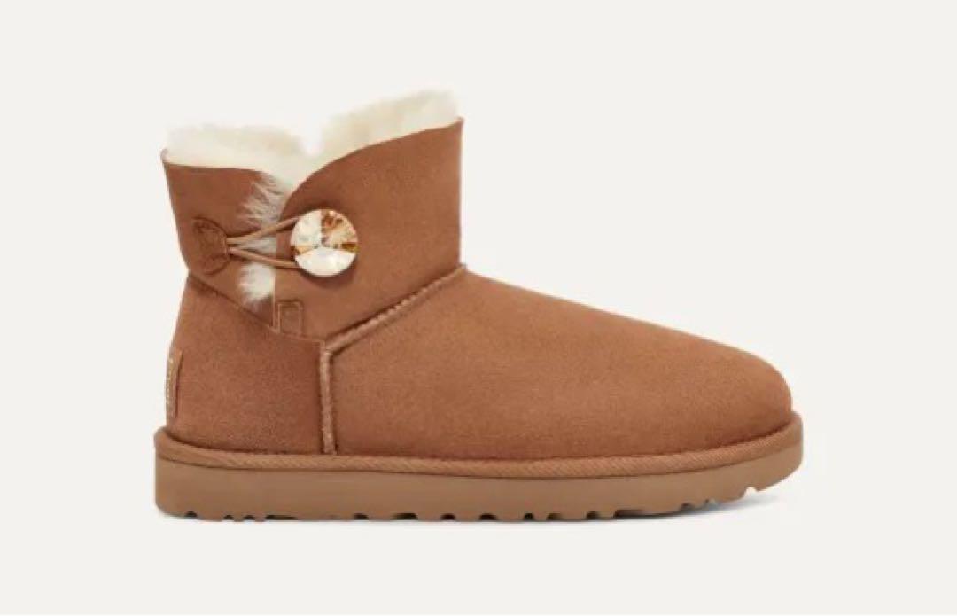 UGG《ミニベイリーボタンブリング》チェスナット★サイズ8★新品未使用★