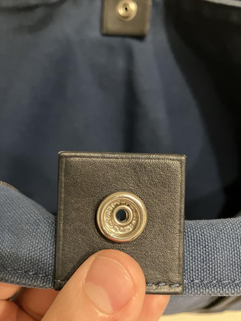 美品 エルメス トートバッグ トロカホリゾンタルMM ネイビー