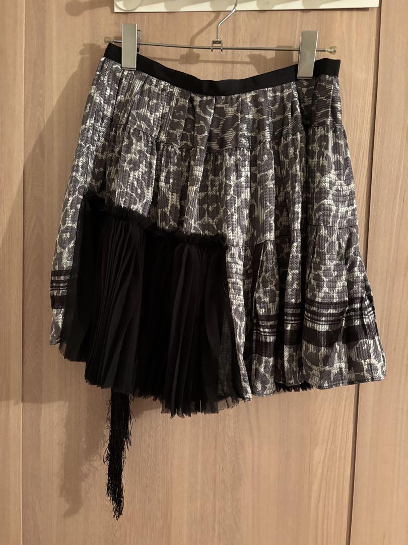 sacai サカイ レースアップ マリンスカート ペチコート付き