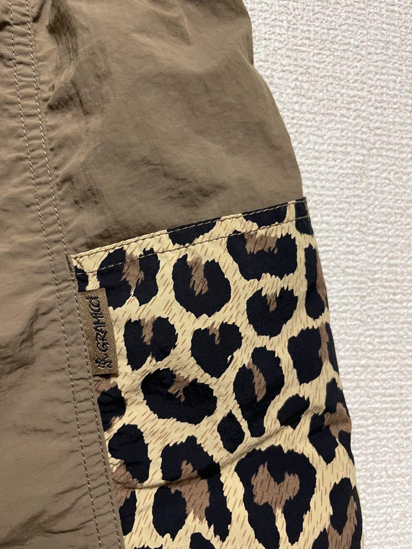 ★レオパード★ GRAMICCI ハーフパンツ ベージュ 豹 ナイロンショーツ