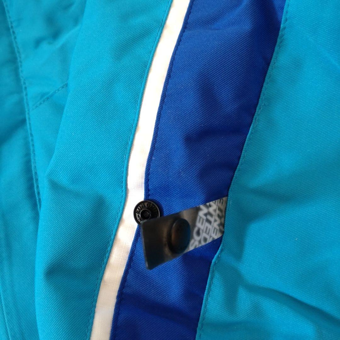 DESCENTE　青いスキーウェア M　ユニセックス フード付き